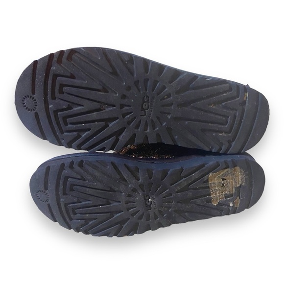 UGG Bailey bow glitter cheetah black boots Sz 7 - Picture 5 of 7